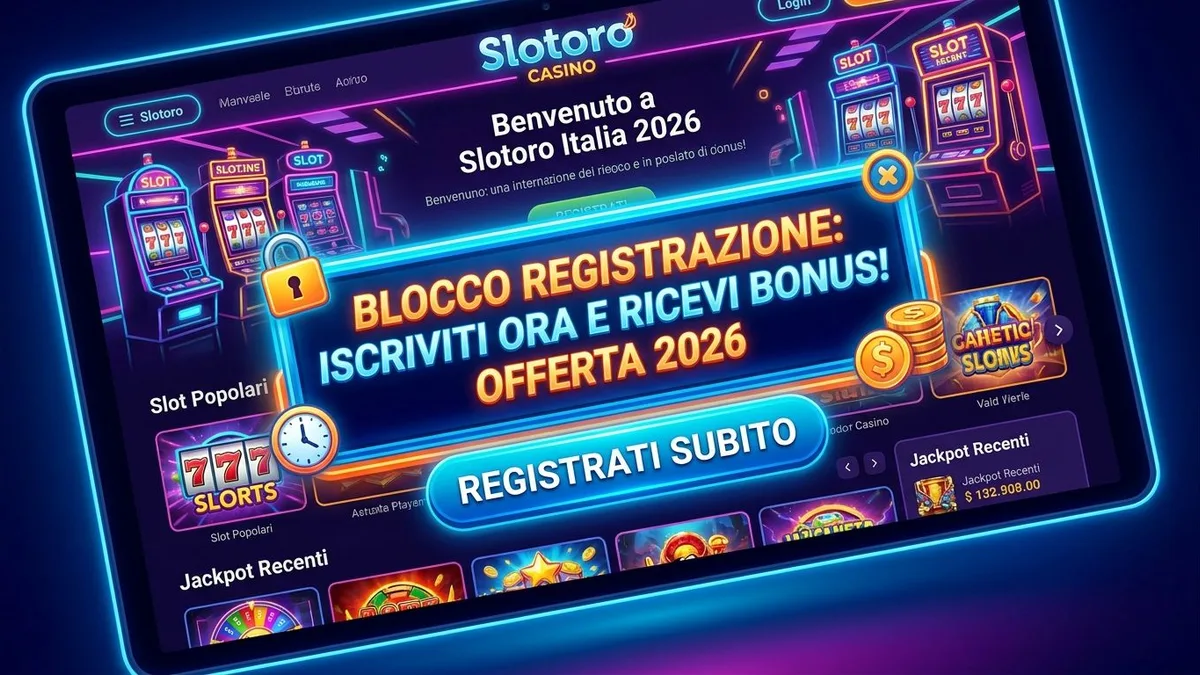 Registrazione con bonus Slotoro